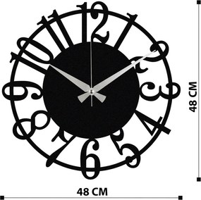 Enzoclock fém falióra, 48×48 cm – S006