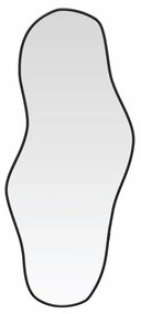 fekete falitükör 60x25 cm