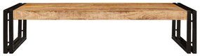 Fürdőszobai polc 100 x 50 x 23 cm Tömör mangófa és vas