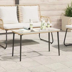 Kerti Asztal Természetes 80 x 40 x 45.5 cm Poli rattan