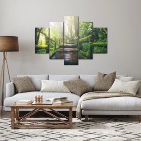 Kép - falépcsők az erdőben (150x105 cm)