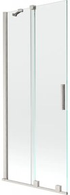 Mexen Velar, 2 szárnyas eltolható kádparaván 85 x 150 cm, 8mm átlátszó üveg, csiszolt acél, 896-085-000-01-97