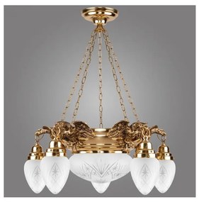 Kemar OW50 - Csillár OURO EAGLE 5xE27/60W + 1xE27/100W/230V