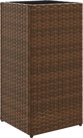 vidaXL barna polyrattan kerti ültetőláda 30x30x60 cm