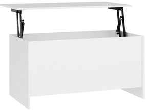Fehér szerelt fa dohányzóasztal 102 x 55,5 x 52,5 cm