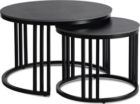 JERRY asztalszett, fekete márvány/fekete