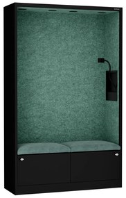 Sally 1150mm korpus Czarny - siedzisko Zielony