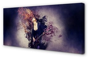 Canvas képek Nő gitárhangokkal 100x50 cm