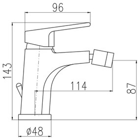 RAV Slezák CO145.0KZ - Bidé csaptelep + leeresztő COLORADO 14,3 cm fényes arany