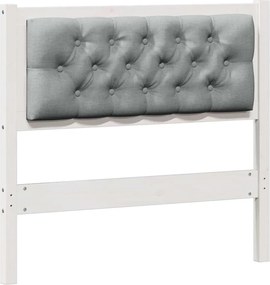 vidaXL Fejtámla Egyéb Fehér és világosszürke 90 cm Tömör fenyőfa