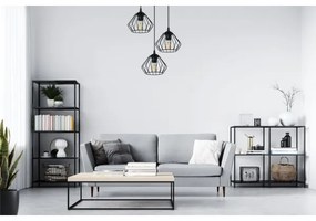 Csillár zsinóron CEED 3xE27/60W/230V fekete