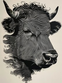 Poszter 60x80cm Bika fényes színekben