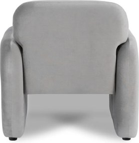 Pihenőfotel szürke színben, bársony kárpittal TOGO