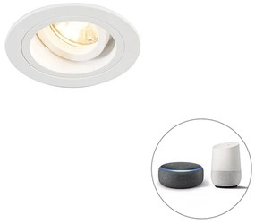 Okos beépített reflektor fehér kerek dönthető, WiFi-vel, GU10 - Chuck