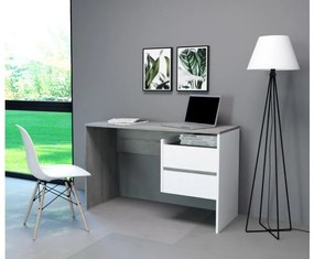 PC asztal Paca 3 (beton + matt fehér). 1048469