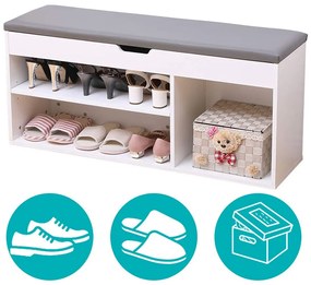 Cipőtároló pad párnázott üléssel