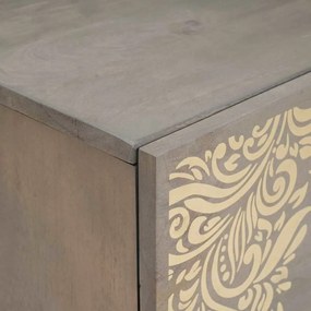 Éjjeliszekrény 2 pcs Szürke 40 x 33 x 46 cm tömör mangófa
