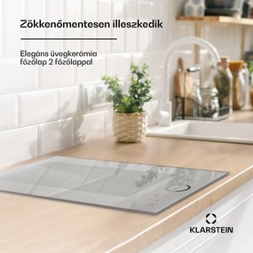 Klarstein Delicatessa Slim Domino, indukciós főzőlap, 3500 W, időzítő