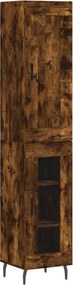 vidaXL füstös tölgy színű szerelt fa magasszekrény 34,5x34x180 cm