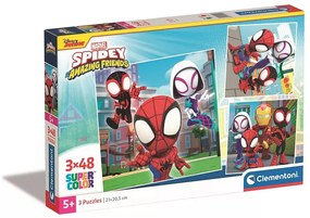 Pókember Spidey 3x48 db-os puzzle Clementoni