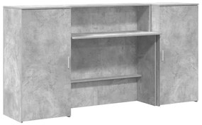 recepciós pult betonszürke 200x50x103,5 cm szerelt fa