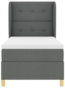 Box Tavas Ágy Matrac Sötétszürke 100x200 cm Szövet