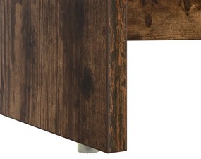 vidaXL Tárolós íróasztal Füstölt tölgy 120.5x44x88.5 cm Szerelt Fa