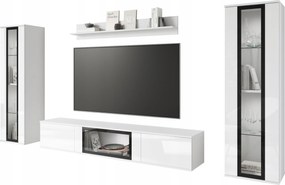 Caro modern bútor, nappali bútor szett, Rtv 180 cm, vitrin