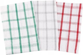 Konyhai törlőkendő szett 3 db-os kockás 35x55 cm Moraj