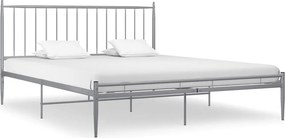 vidaXL szürke fém ágykeret 200 x 200 cm
