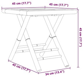 vidaXL 3 részes bambusz bisztrószett