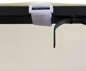 krémszínű szövet és acél pavilon 4 x 3 m 180 g/m²