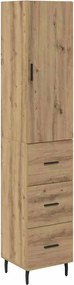 vidaXL Magasfiú fiókkal Artisan tölgy 34,5 x 34 x 180 cm Faanyag