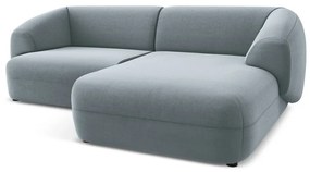 Világoskék bársony sarokkanapé (jobb oldali) Moana – Makamii