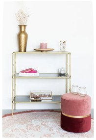 Fekete-aranyszínű fém könyvespolc 80x89x35 cm Liah – White Label