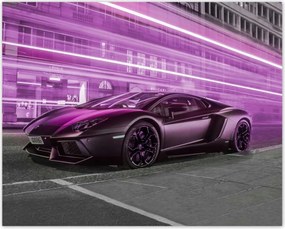 Poszterek 50x40 Lila sportautó