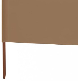 tópszínű szövet 5-paneles szélfogó 600 x 80 cm