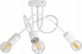 Göndör lámpa loft csillár edison 3x E27 fehér