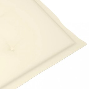 2 db krémszínű oxford szövet háttámlás székpárna 100x50x3 cm