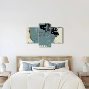 Kép - Repülő léggömb szivárvánnyal (90x60 cm)