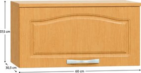 Konyhaszekrény, felső, éger LORA MDF NEW KLASIK W600K