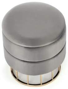 MINTY puff, 37 cm átmérő, szürke/arany színben