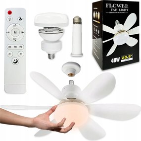 Led Lámpa Ventilátor Távirányító Mennyezeti Csillár 52 CM Modern