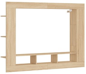 sonoma tölgyszínű szerelt fa TV-szekrény 152x22x113 cm