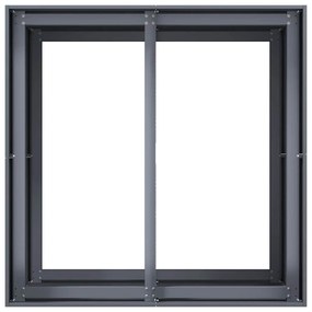 vidaXL antracitszürke acél növénytartó 80x80x80 cm