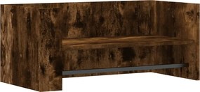 vidaXL füstölt tölgy színű szerelt fa fali polc 70,5x35x30,5 cm