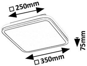 Rabalux 71399 - LED dimmelhető mennyezeti lámpa SERKAN LED/43W/230V 3000-6500K + távirányító