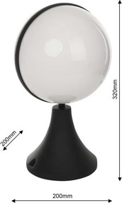 EKO LIGHT EKO6643 CIRCULO Modern Kültéri Állólámpa Fekete E27 IP44