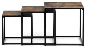 Dohányzóasztal 45×45 cm, MDF, Old Wood. AF-3003 OLW