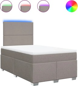 vidaXL tópszínű szövet rugós ágy matraccal 120 x 200 cm